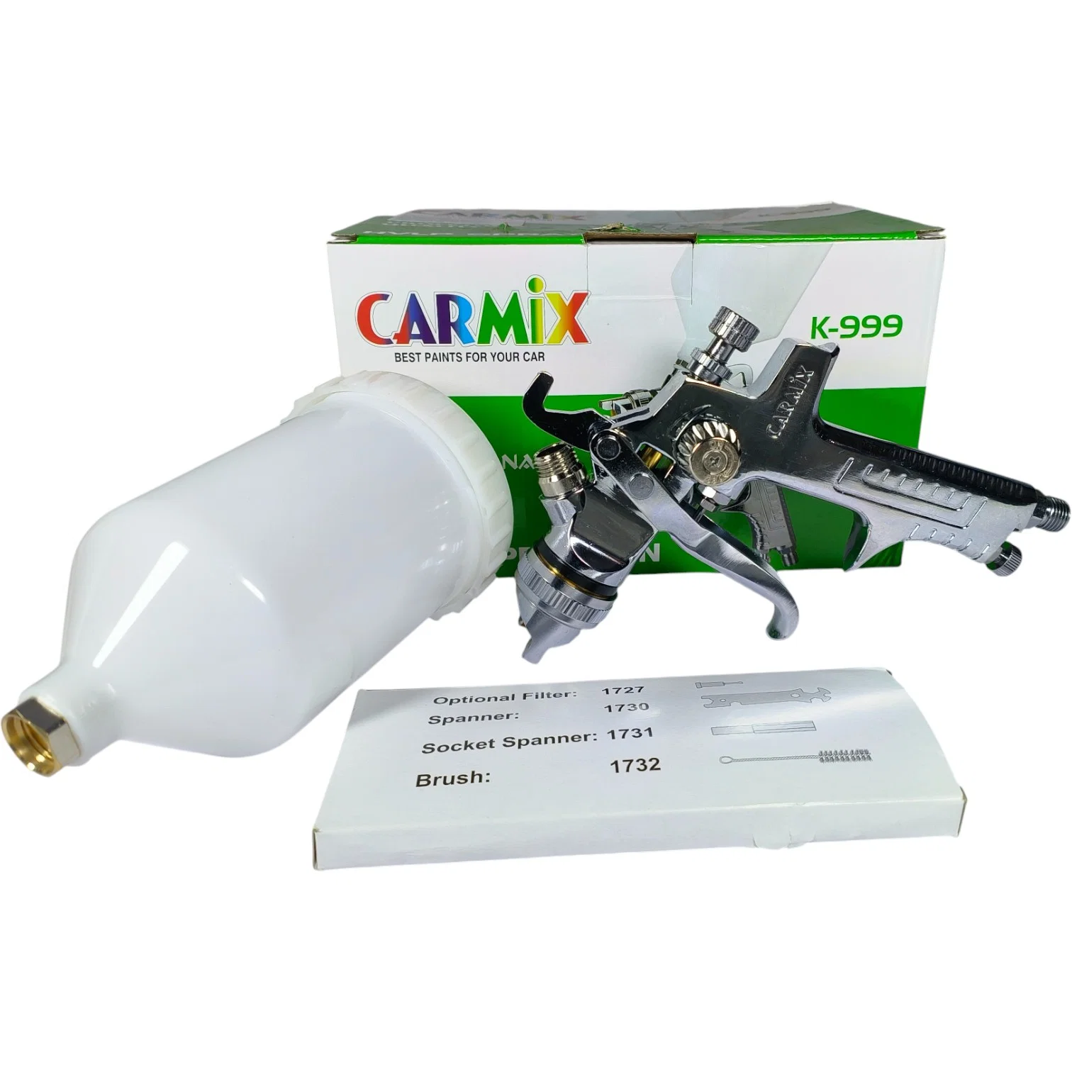 CARMIX K999 1.3mm & 1.4mm HVLP WHITH COPLER 1
